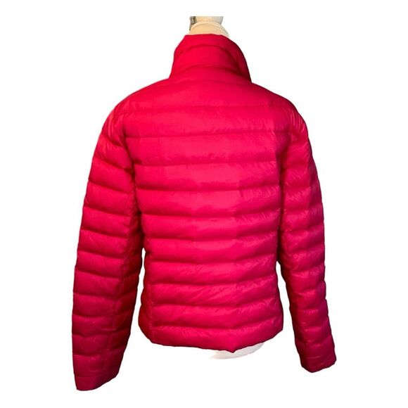 Vintage Land's End Quilted Puffer Jacket Hot Pink Down Packable Coat S - Picture 4 of 7